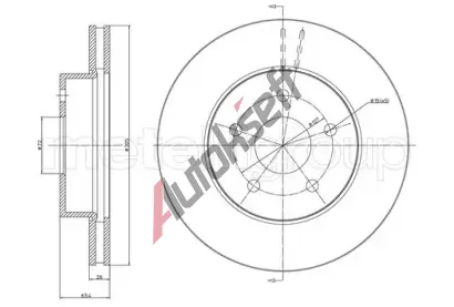 METELLI Brzdov kotou - 305 mm MT 23-0696C, 23-0696C