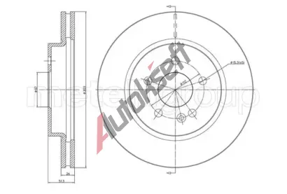 METELLI Brzdov kotou - 303 mm MT 23-0700C, 23-0700C