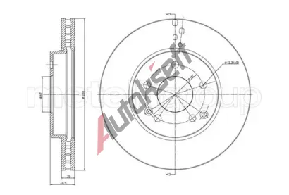 METELLI Brzdov kotou - 288 mm MT 23-0701C, 23-0701C