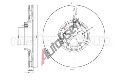 METELLI Brzdov kotou - 294 mm MT 23-0702, 23-0702