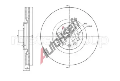 METELLI Brzdov kotou - 312 mm MT 23-0706C, 23-0706C