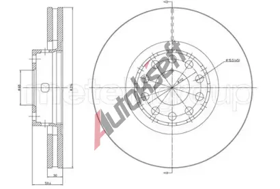METELLI Brzdov kotou - 314 mm MT 23-0707C, 23-0707C