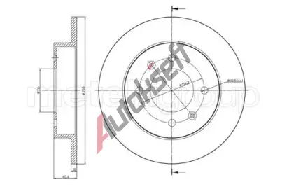 METELLI Brzdov kotou - 258 mm MT 23-0713, 23-0713