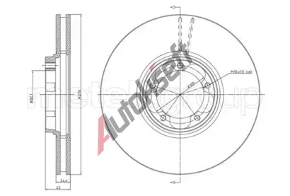 METELLI Brzdov kotou - 276 mm MT 23-0714, 23-0714