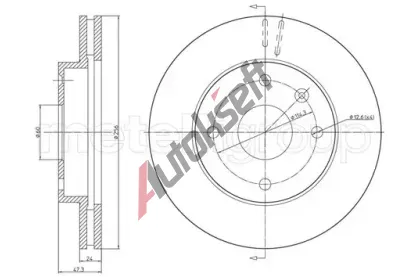 METELLI Brzdov kotou - 256 mm MT 23-0719, 23-0719