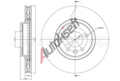 METELLI Brzdov kotou - 333 mm MT 23-0727C, 23-0727C