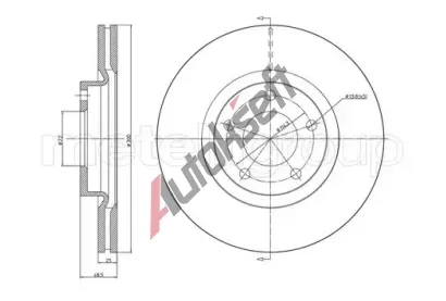 METELLI Brzdov kotou - 300 mm MT 23-0730C, 23-0730C
