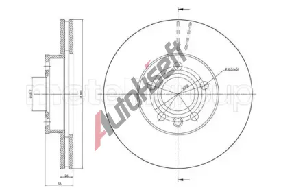 METELLI Brzdov kotou - 300 mm MT 23-0736C, 23-0736C