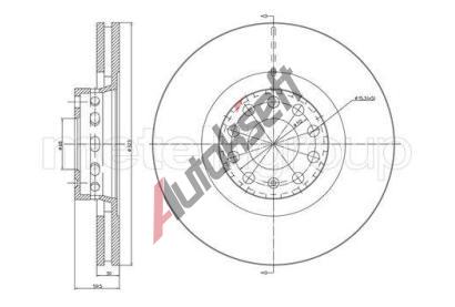 METELLI Brzdov kotou - 323 mm MT 23-0737C, 23-0737C