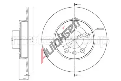 METELLI Brzdov kotou - 239 mm MT 23-0742C, 23-0742C