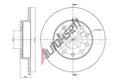 METELLI Brzdov kotou - 245 mm MT 23-0748C, 23-0748C