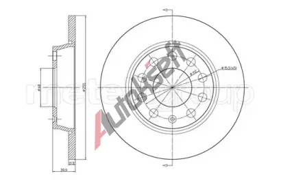 METELLI Brzdov kotou - 255 mm MT 23-0749C, 23-0749C