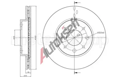 METELLI Brzdov kotou - 240 mm MT 23-0754C, 23-0754C