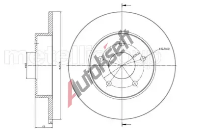 METELLI Brzdový kotouč - 278 mm MT 23-0762C, 23-0762C METELLI Brzdový kotouč - 278 mm MT 23-0762C, 23-0762C