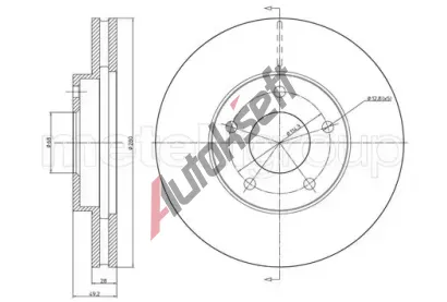 METELLI Brzdový kotouč - 280 mm MT 23-0764C, 23-0764C METELLI Brzdový kotouč - 280 mm MT 23-0764C, 23-0764C