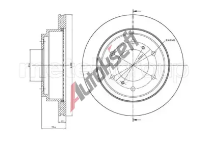 METELLI Brzdov kotou - 260 mm MT 23-0778C, 23-0778C