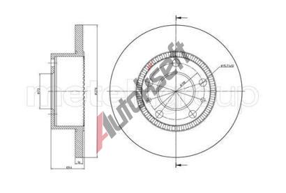 METELLI Brzdov kotou - 276 mm MT 23-0779, 23-0779