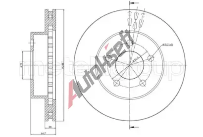 METELLI Brzdov kotou - 288 mm MT 23-0781C, 23-0781C