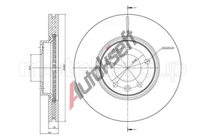 METELLI Brzdov kotou - 283 mm MT 23-0794C, 23-0794C