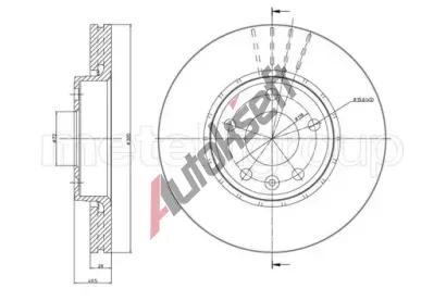 METELLI Brzdov kotou - 305 mm MT 23-0798, 23-0798
