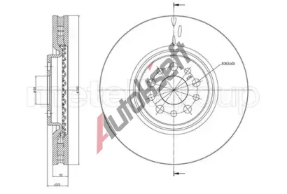 METELLI Brzdov kotou - 310 mm MT 23-0821C, 23-0821C