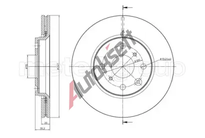 METELLI Brzdov kotou - 247 mm MT 23-0834C, 23-0834C