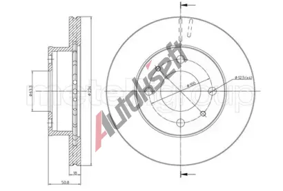 METELLI Brzdov kotou - 234 mm MT 23-0836, 23-0836
