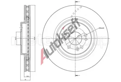 METELLI Brzdov kotou - 345 mm MT 23-0842C, 23-0842C