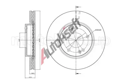 METELLI Brzdov kotou - 276 mm MT 23-0843C, 23-0843C