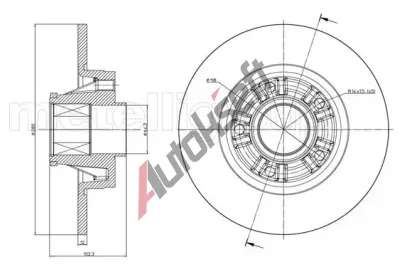 METELLI Brzdov kotou - 280 mm MT 23-0844, 23-0844