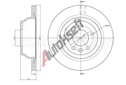 METELLI Brzdov kotou - 314 mm MT 23-0849C, 23-0849C