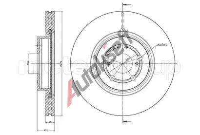 METELLI Brzdový kotouč - 182 mm MT 23-0854C, 23-0854C  METELLI Brzdový kotouč - 182 mm MT 23-0854C, 23-0854C