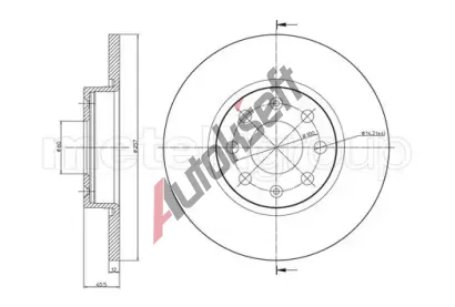 METELLI Brzdov kotou - 257 mm MT 23-0858C, 23-0858C