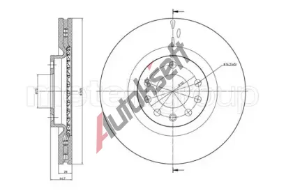 METELLI Brzdov kotou - 305 mm MT 23-0860C, 23-0860C
