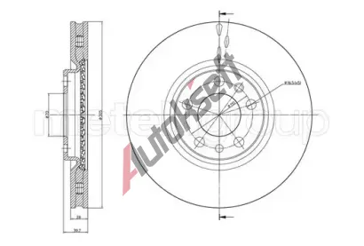 METELLI Brzdov kotou - 305 mm MT 23-0861C, 23-0861C