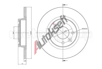 METELLI Brzdov kotou - 259 mm MT 23-0864C, 23-0864C