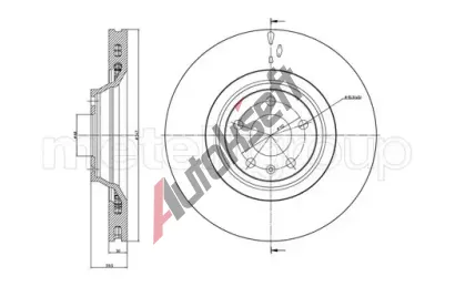 METELLI Brzdový kotouč - 347 mm MT 23-0868C, 23-0868C  METELLI Brzdový kotouč - 347 mm MT 23-0868C, 23-0868C