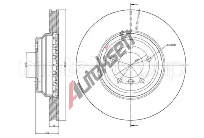 METELLI Brzdov kotou - 348 mm MT 23-0874C, 23-0874C