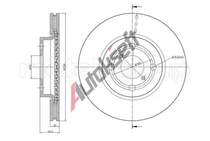 METELLI Brzdov kotou - 258 mm MT 23-0879C, 23-0879C