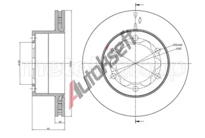 METELLI Brzdov kotou - 303 mm MT 23-0880, 23-0880