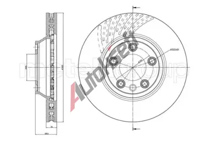 METELLI Brzdov kotou - 350 mm MT 23-0882C, 23-0882C