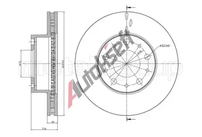 METELLI Brzdov kotou - 280 mm MT 23-0884C, 23-0884C