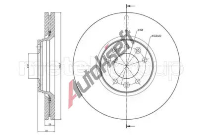 METELLI Brzdov kotou - 304 mm MT 23-0886C, 23-0886C