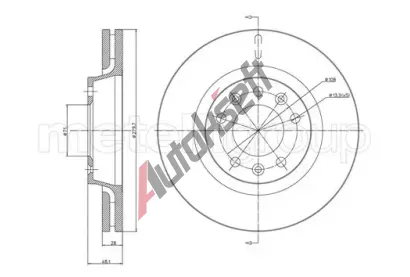 METELLI Brzdov kotou - 280 mm MT 23-0887C, 23-0887C