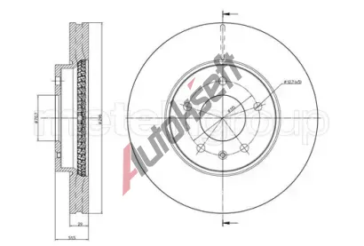 METELLI Brzdov kotou - 296 mm MT 23-0894C, 23-0894C
