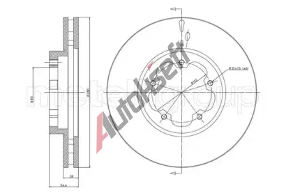 METELLI Brzdov kotou - 280 mm MT 23-0898, 23-0898
