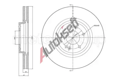 METELLI Brzdov kotou - 321 mm MT 23-0900C, 23-0900C