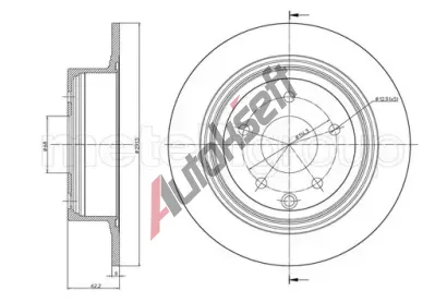 METELLI Brzdov kotou - 292 mm MT 23-0903C, 23-0903C