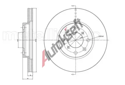 METELLI Brzdov kotou - 252 mm MT 23-0908C, 23-0908C