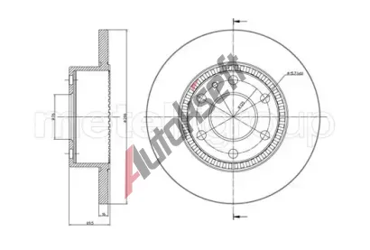 METELLI Brzdov kotou - 296 mm MT 23-0910C, 23-0910C